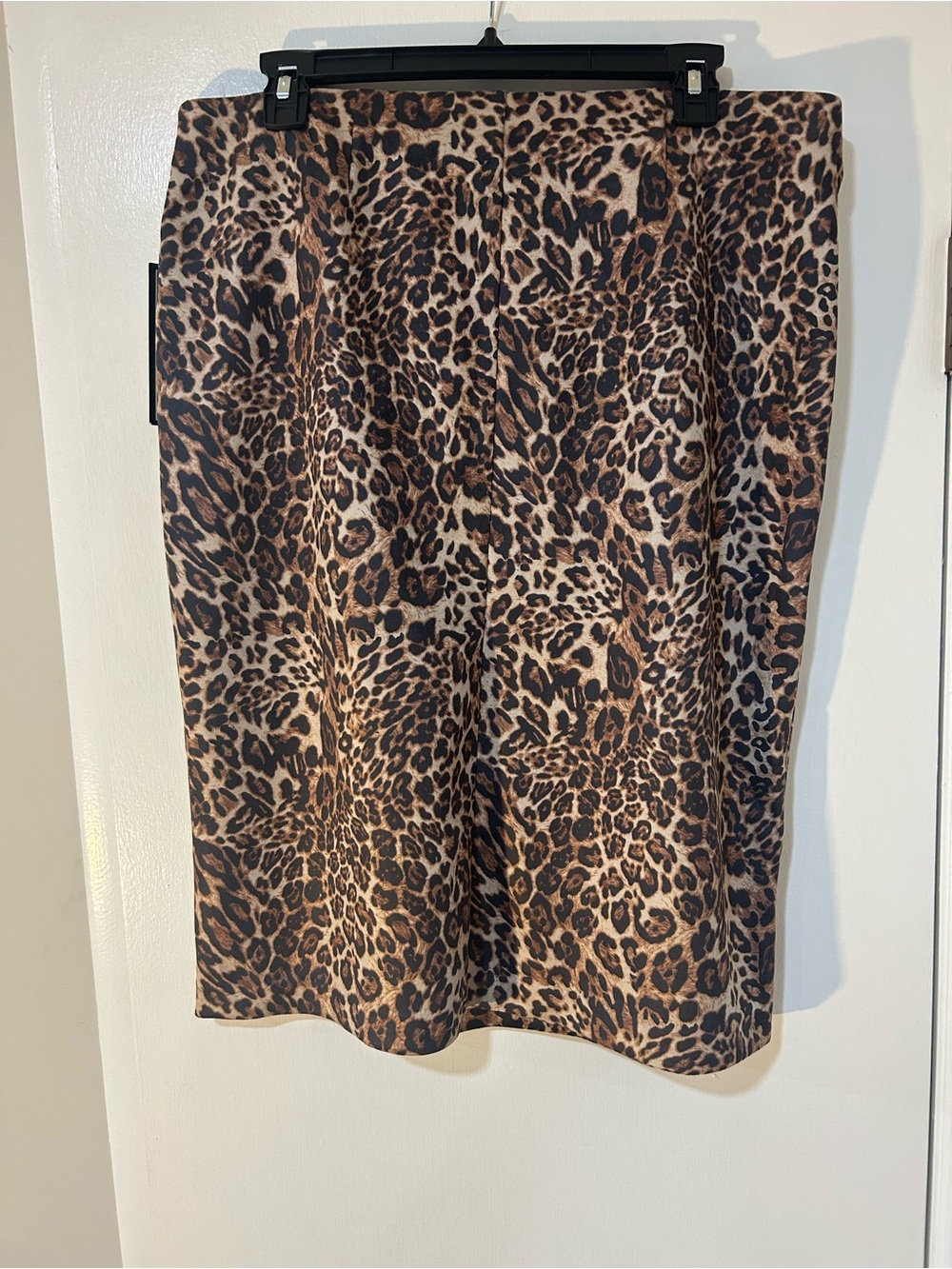 Leopard Print Pencil Skirt in Brown